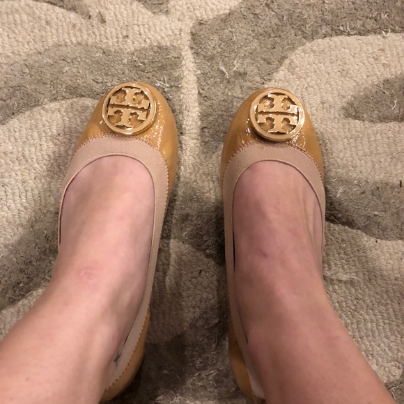 nude / tan tory burch flats - Picture 4 of 4